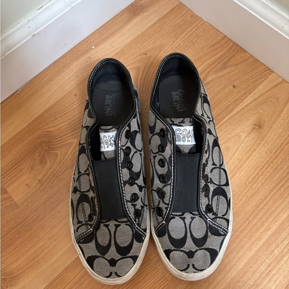 Coach Bev Monogram Signature Logo Slip On Sneakers - Picture 2 of 14